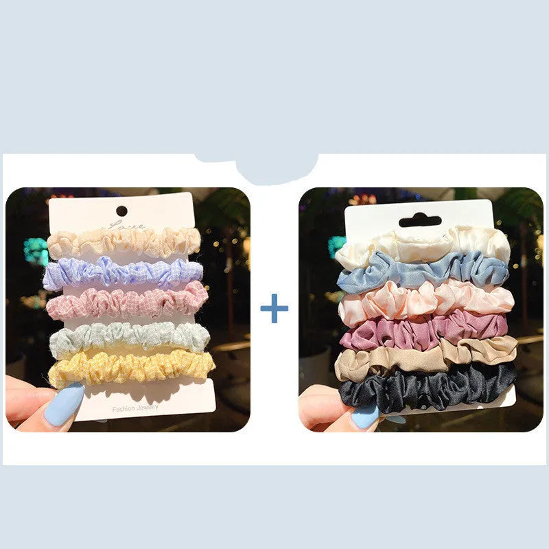 Children's small intestine hair ring and large intestine head rope set in multiple colours
