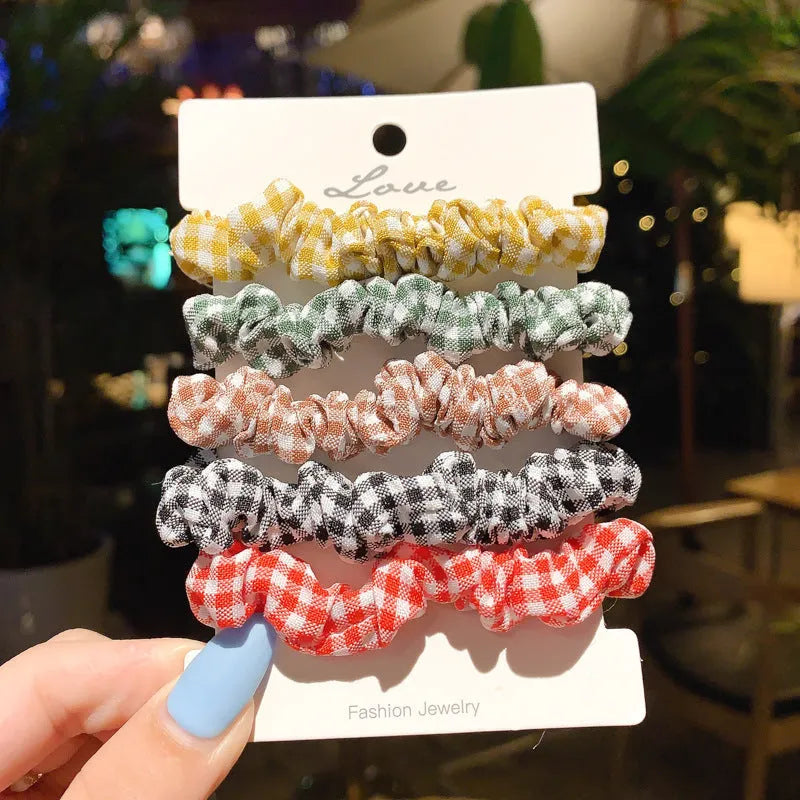 Children's small intestine hair ring and large intestine head rope set in multiple colours