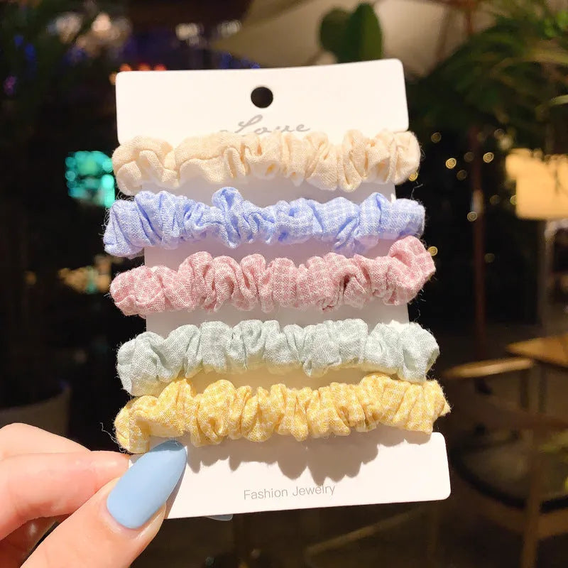 Children's small intestine hair ring and large intestine head rope set in multiple colours