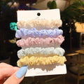 Children's small intestine hair ring and large intestine head rope set in multiple colours