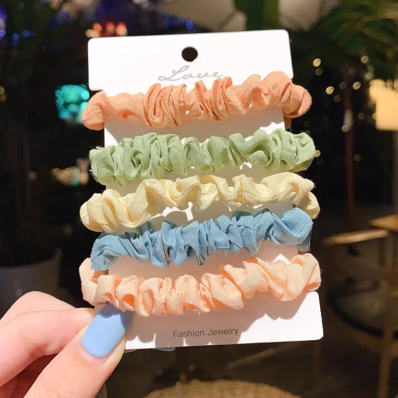 Children's small intestine hair ring and large intestine head rope set in multiple colours