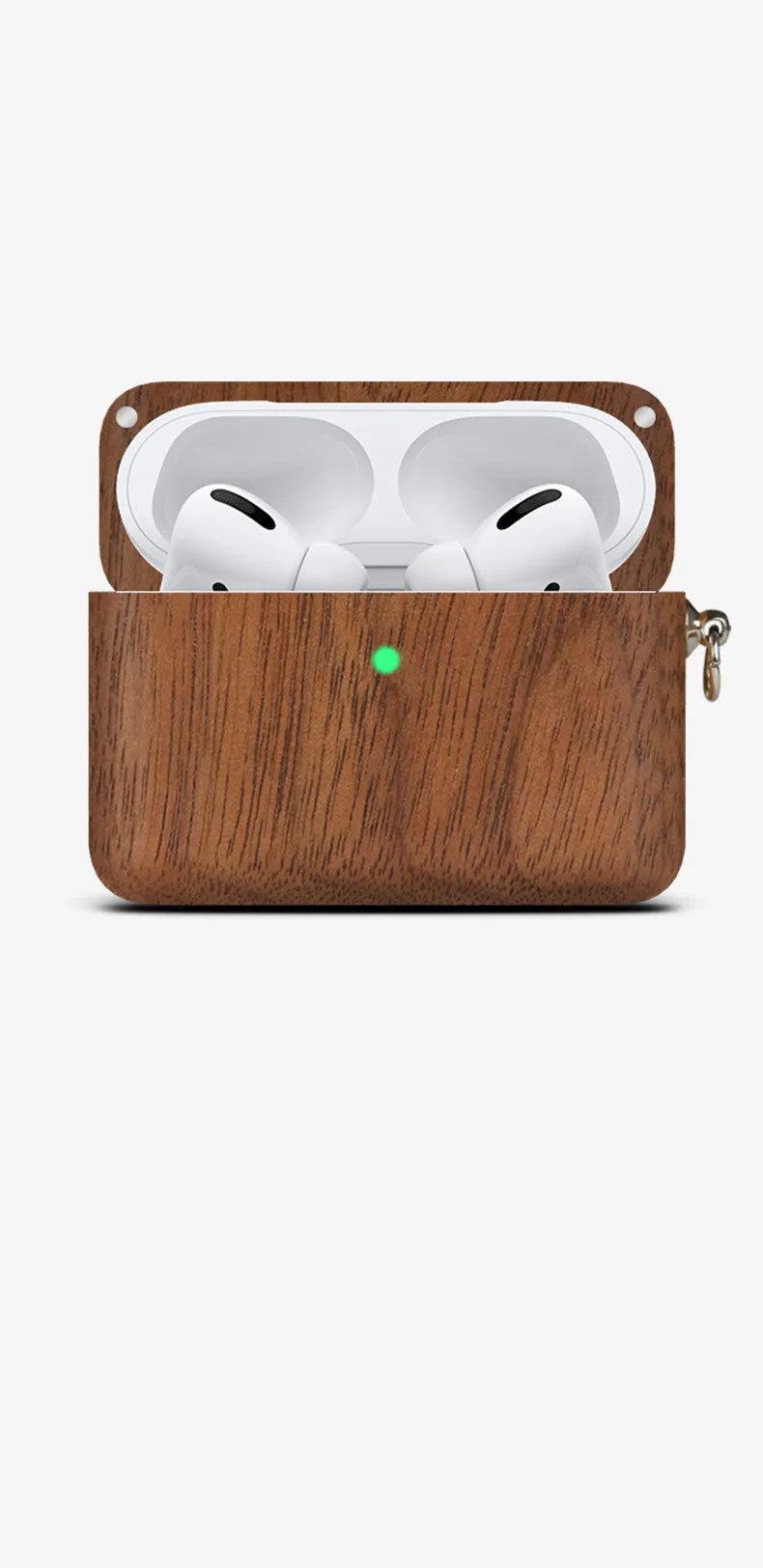 Solid wood Bluetooth earphone sleeve with lanyard in natural wood finishes