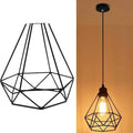 Black iron Nordic retro hanging chandelier with retractable 21x26x26cm size
