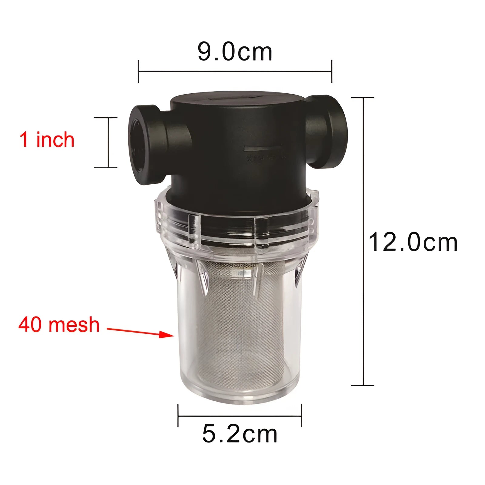 Enhanced pipeline pre-filter water filter with stainless steel mesh in Y-type design for household water systems