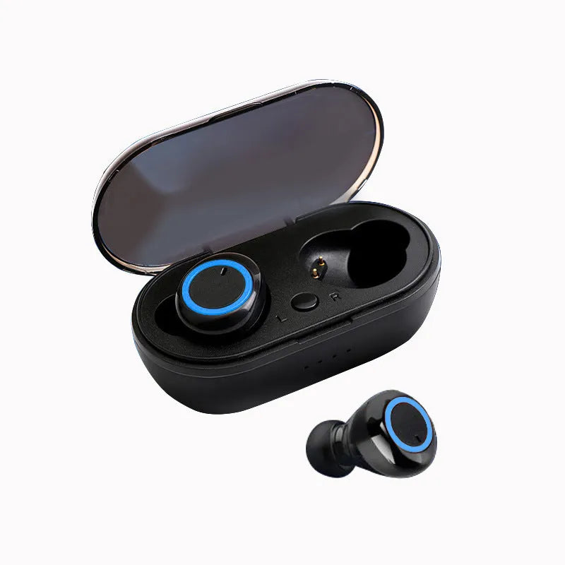 TWS wireless Bluetooth headset in multiple two-tone colour combinations showing left and right earbuds