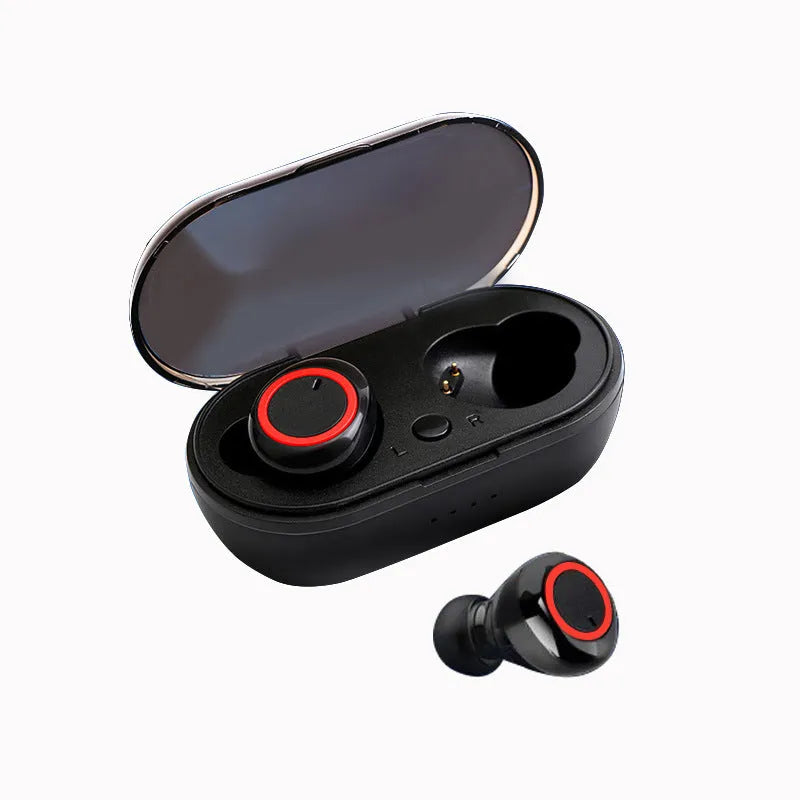 TWS wireless Bluetooth headset in multiple two-tone colour combinations showing left and right earbuds