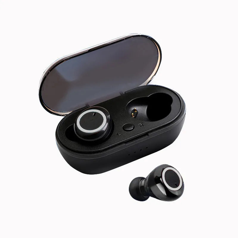 TWS wireless Bluetooth headset in multiple two-tone colour combinations showing left and right earbuds