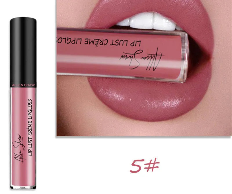 Silky cream texture lip gloss in various mineral-based colour options