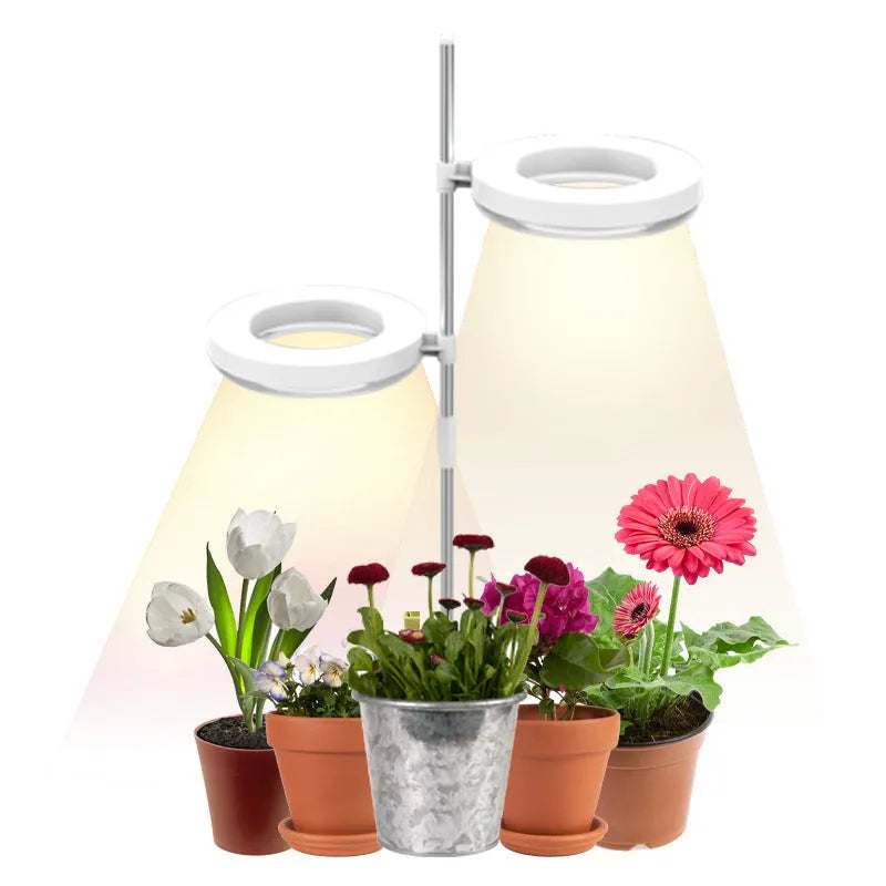 Desk plant growth lamp with full spectrum lighting and PC material housing measuring 160mm by 29mm