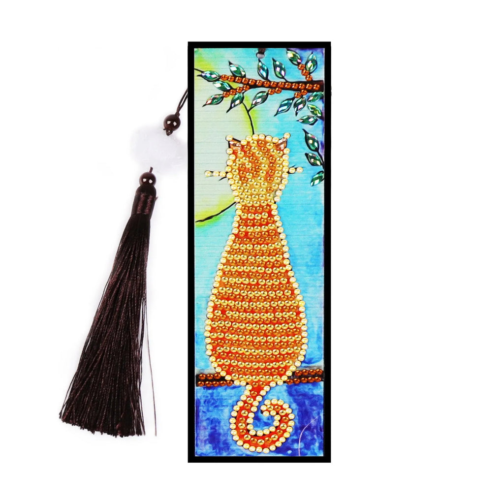 DIY diamond painting bookmark kit with special-shaped mandala patterns and flower decorations