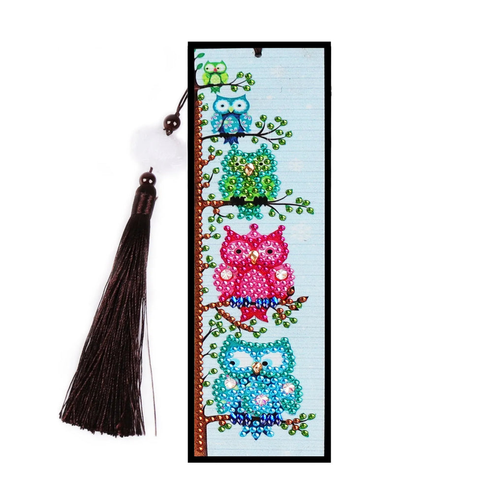 DIY diamond painting bookmark kit with special-shaped mandala patterns and flower decorations