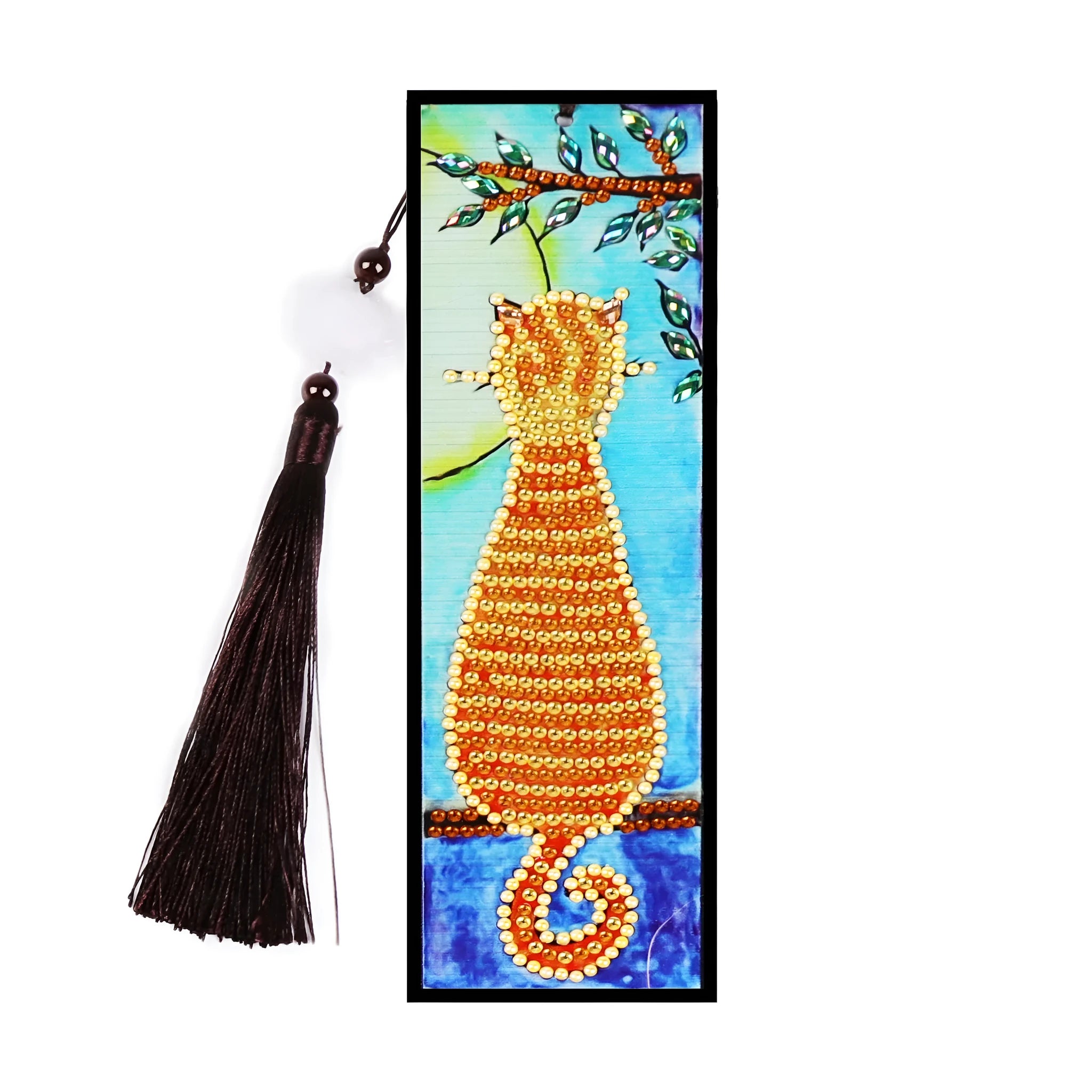 DIY diamond painting bookmark kit with special-shaped mandala patterns and flower decorations