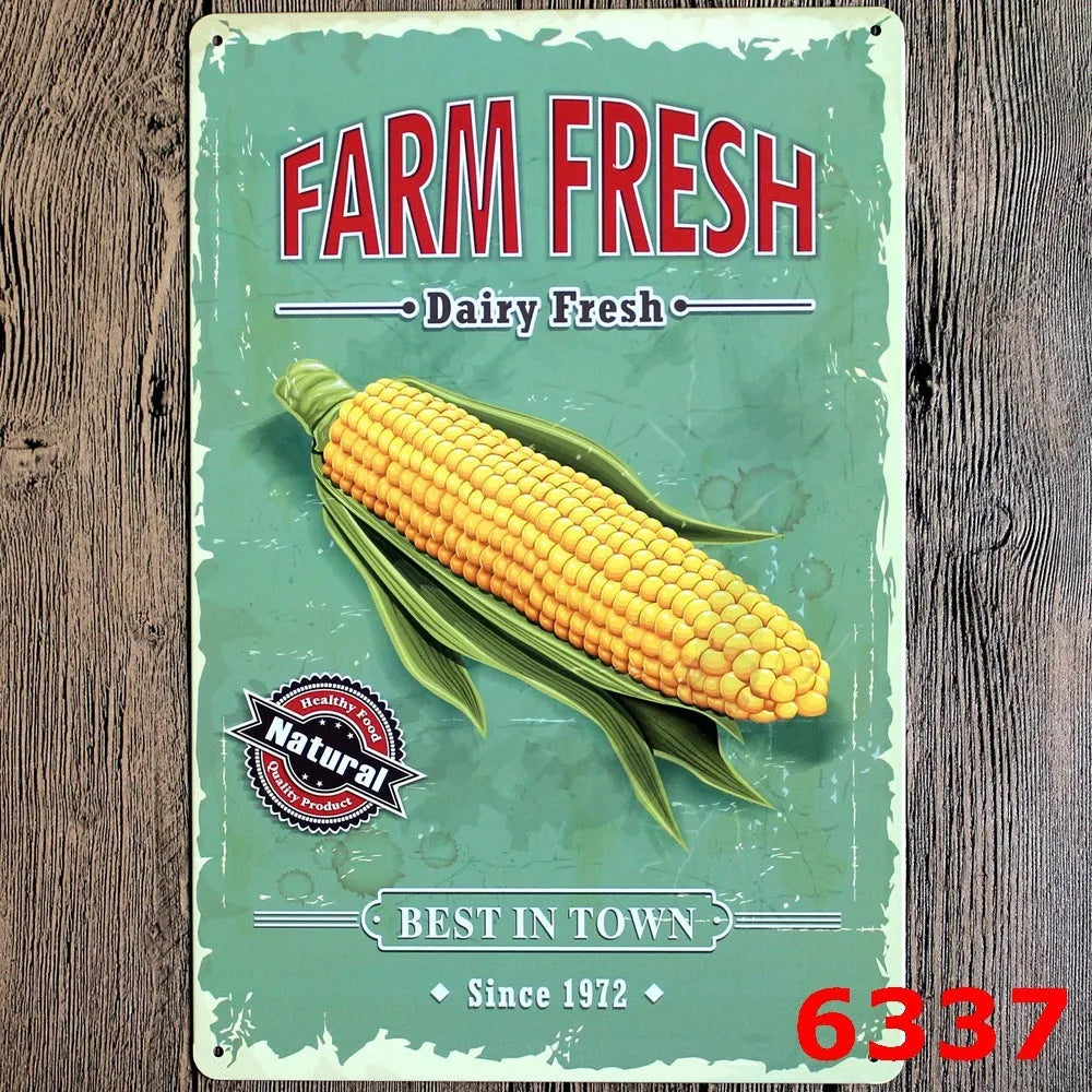 Retro barbecue and beer themed metal tin painting wall sign, 20cm by 30cm in size.