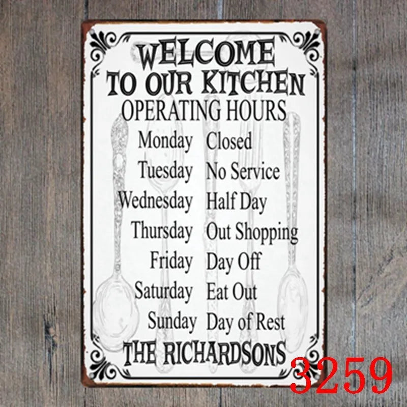 Retro barbecue and beer themed metal tin painting wall sign, 20cm by 30cm in size.