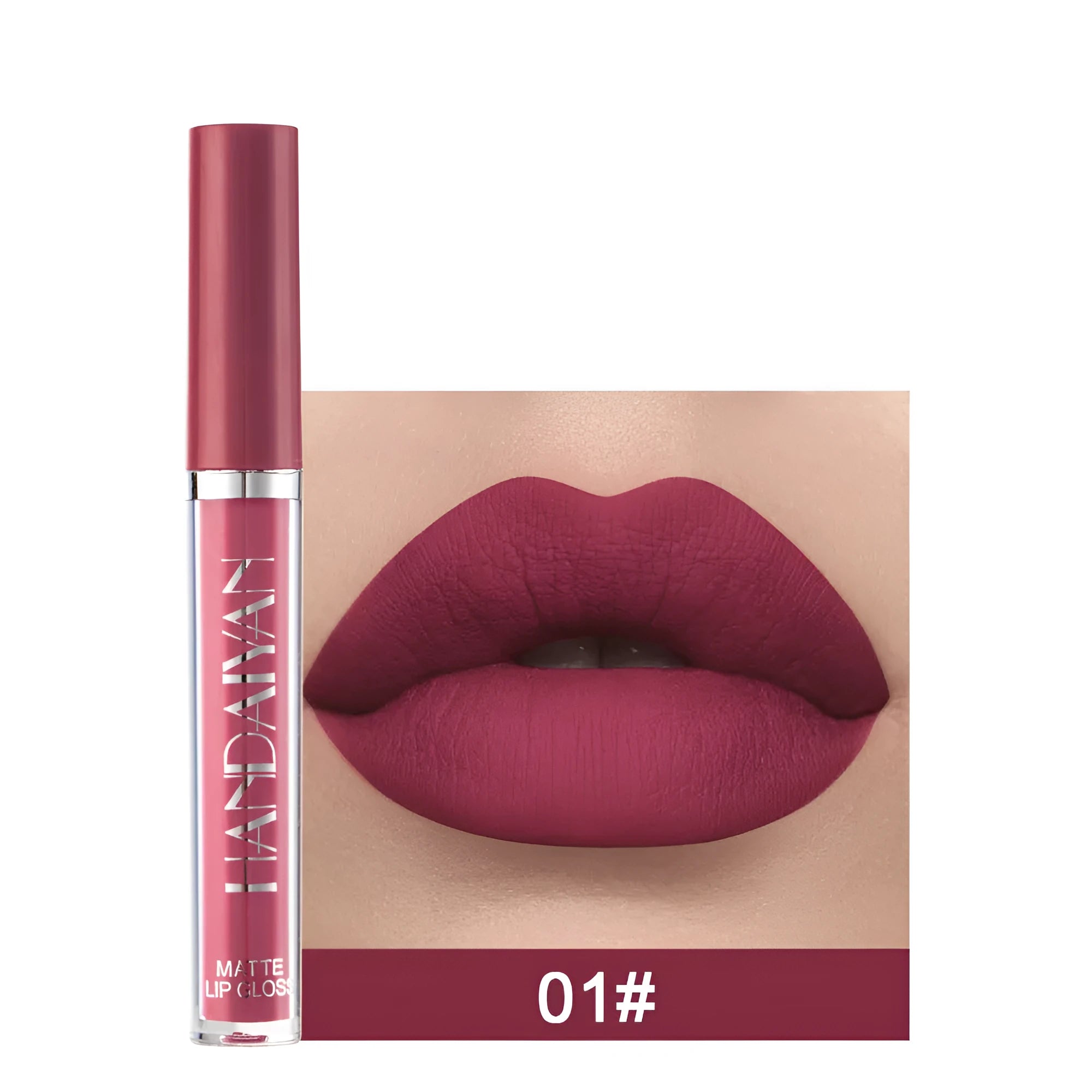 HANDAIYAN matte non-stick cup liquid lipstick tube in one of 12 colour styles.