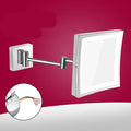 8.5 inch stainless steel folding bathroom mirror lamp in silver finish