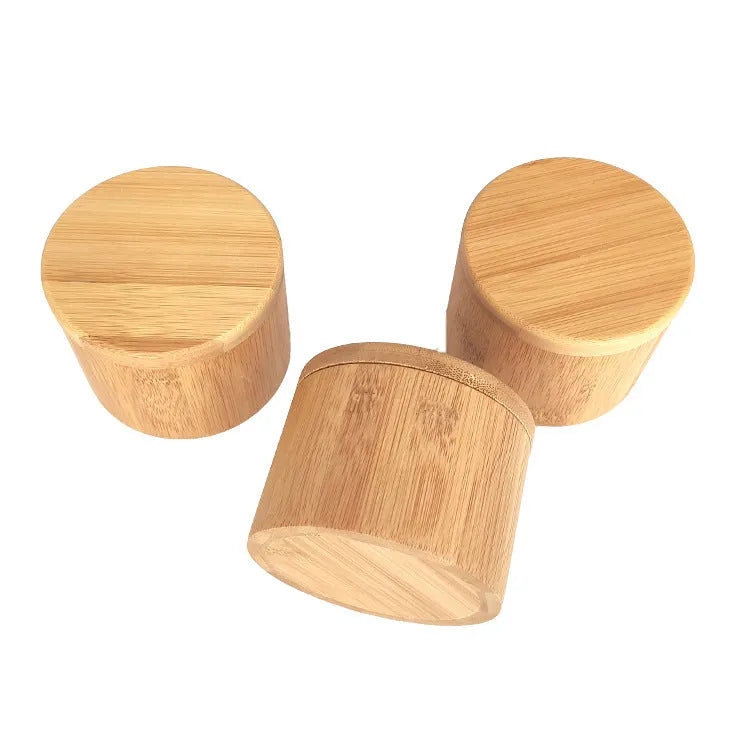 Bamboo seasoning box with three compartment style options measuring 9x7cm including bamboo spoon