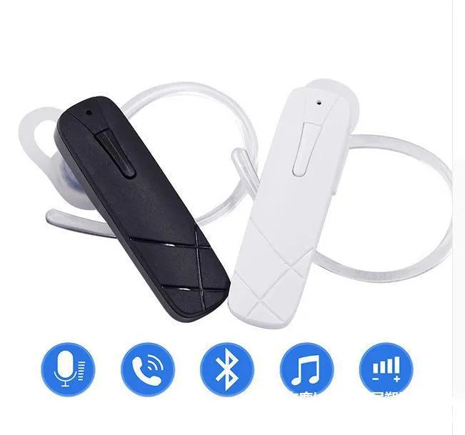 Black or white mini wireless Bluetooth earphones with earplug design