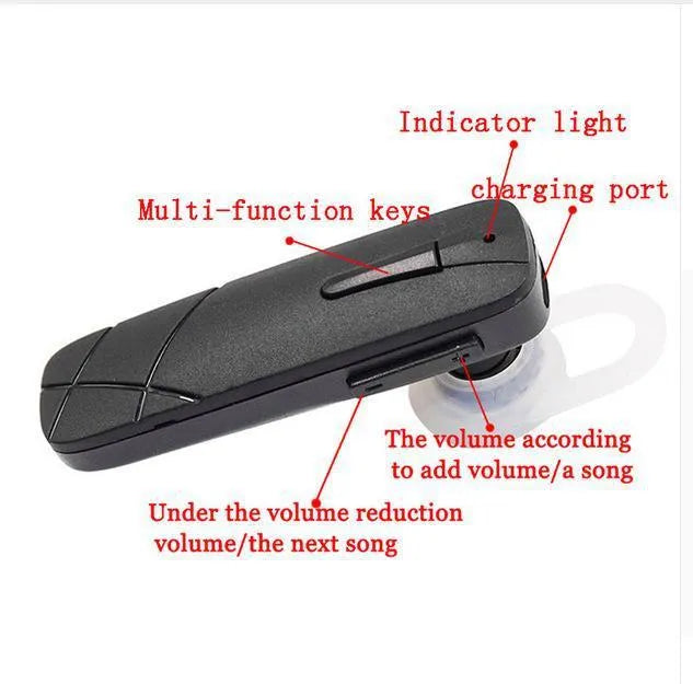 Black or white mini wireless Bluetooth earphones with earplug design