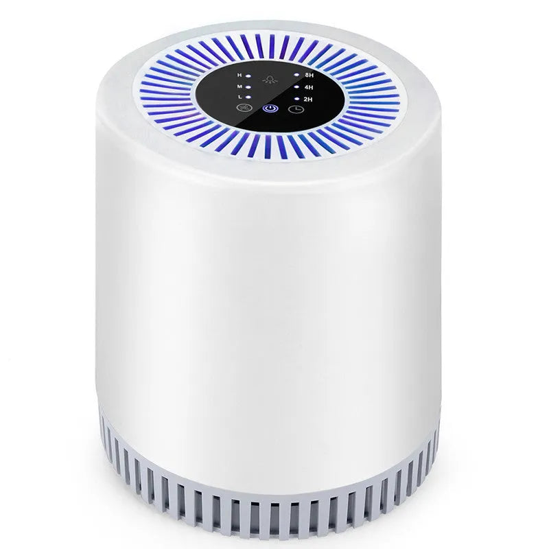 White household air purifier unit for medium rooms 15-20 square metres with universal voltage compatibility