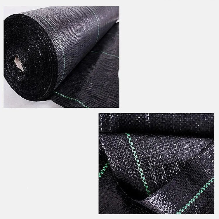 Black plastic woven weed control cloth for farmland and greenhouse weed suppression