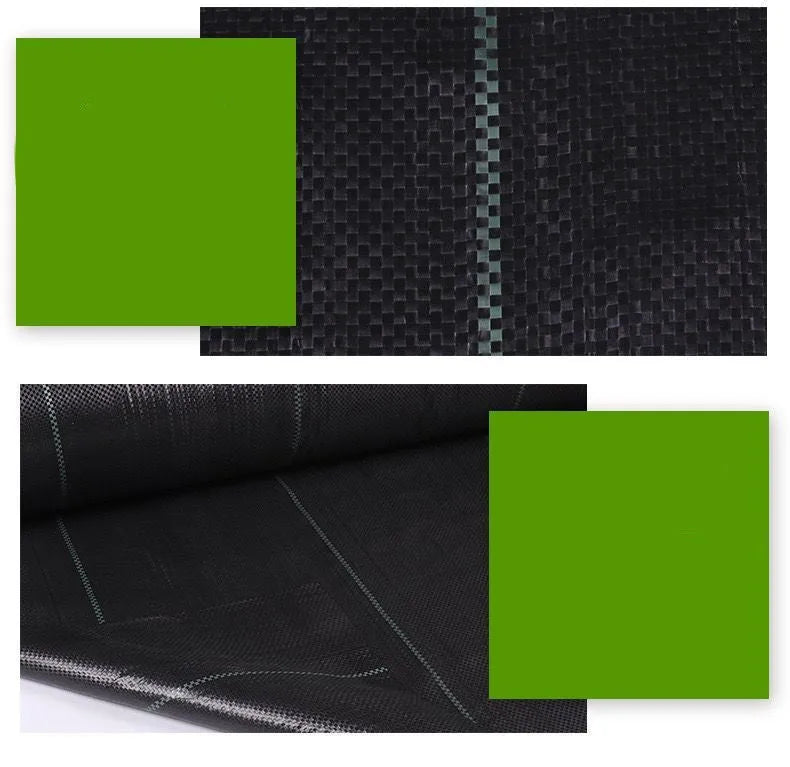 Black plastic woven weed control cloth for farmland and greenhouse weed suppression