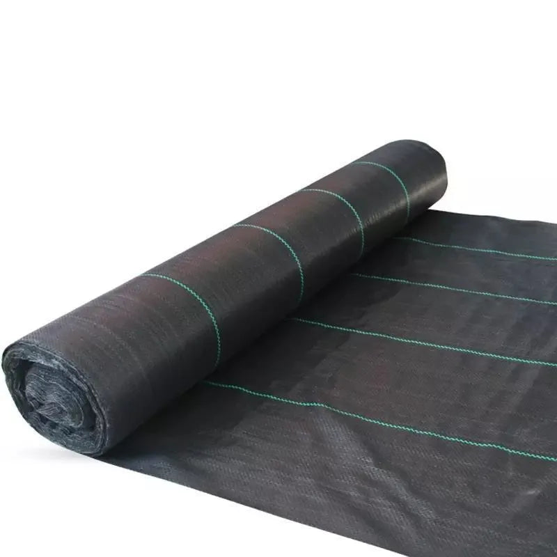 Black plastic woven weed control cloth for farmland and greenhouse weed suppression