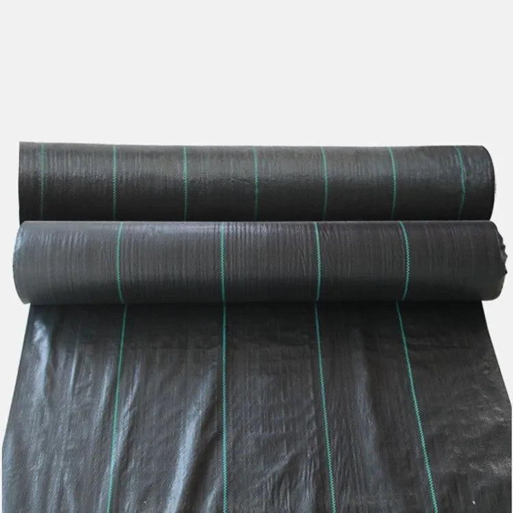 Black plastic woven weed control cloth for farmland and greenhouse weed suppression