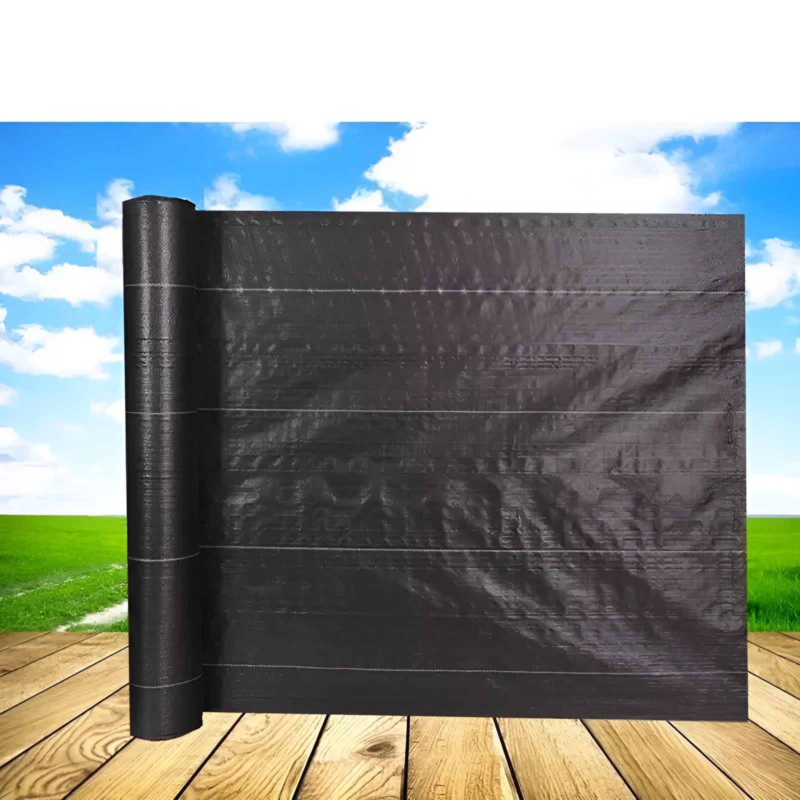 Black plastic woven weed control cloth for farmland and greenhouse weed suppression