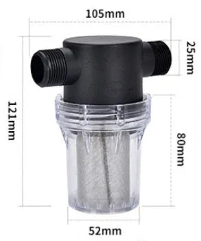 Enhanced pipeline pre-filter water filter with stainless steel mesh in Y-type design for household water systems
