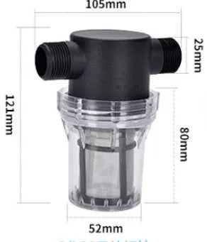 Enhanced pipeline pre-filter water filter with stainless steel mesh in Y-type design for household water systems