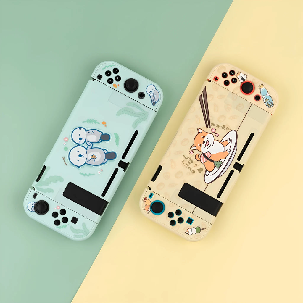 Nintendo Switch Lite silicone protective case with back grip and controller coverage