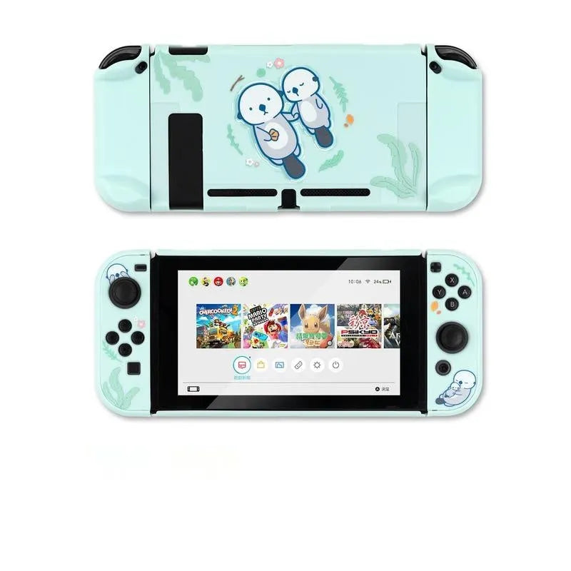 Nintendo Switch Lite silicone protective case with back grip and controller coverage