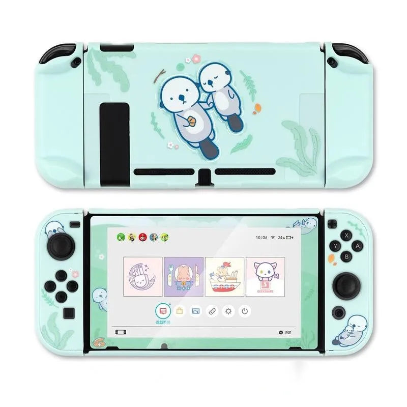 Nintendo Switch Lite silicone protective case with back grip and controller coverage