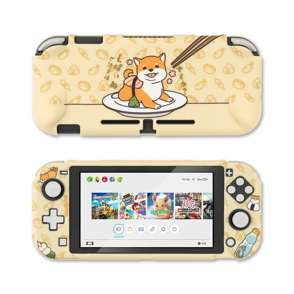 Nintendo Switch Lite silicone protective case with back grip and controller coverage