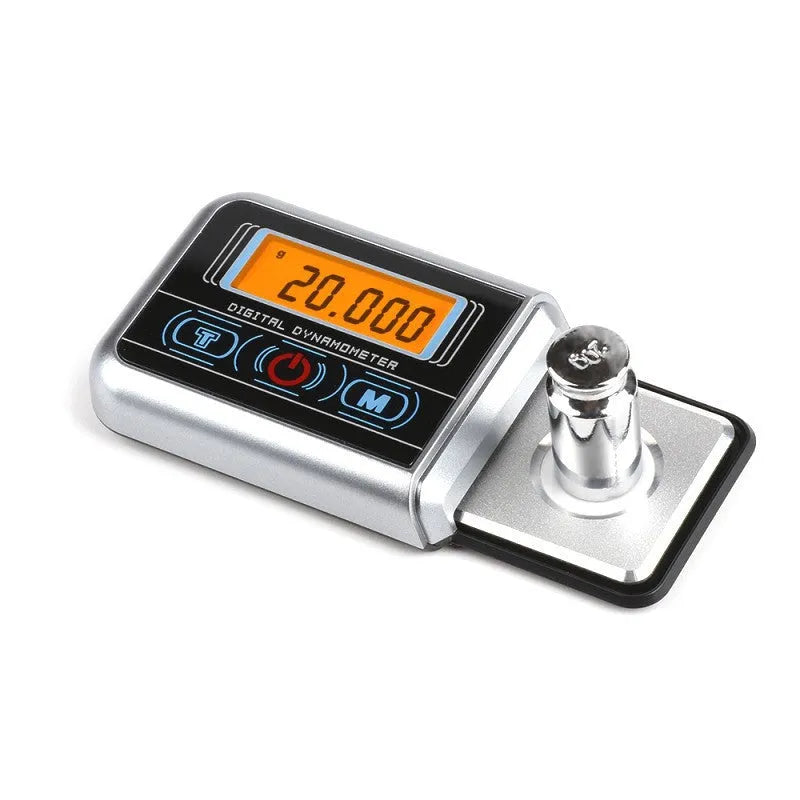 Digital precision scale with 100g capacity and 0.005g resolution on a dark surface
