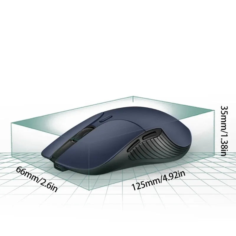 Blue smart voice translator mouse with 2.4G wireless connectivity and rechargeable design