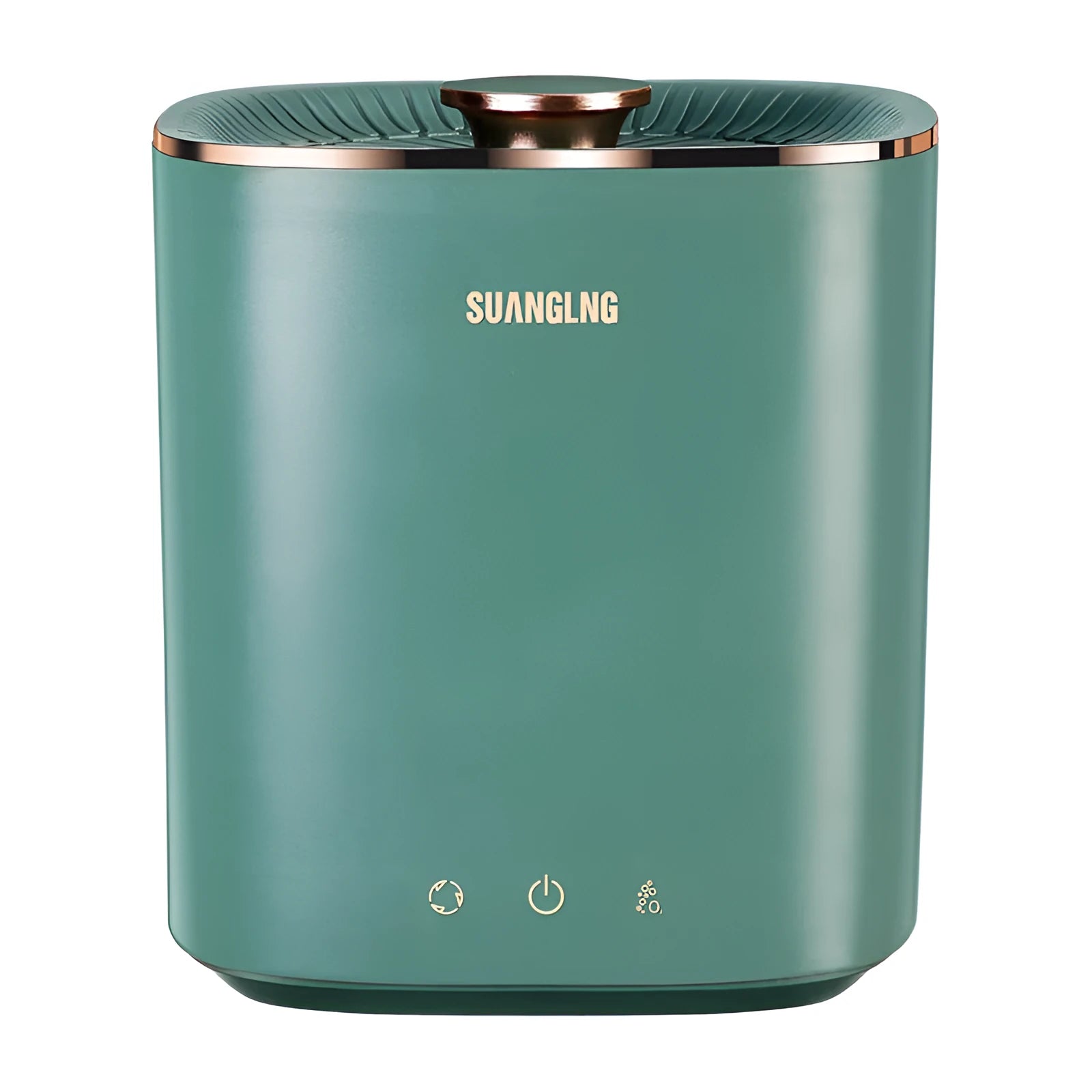 Green mini portable washing machine for underwear with ozone sterilisation and 300mL capacity.