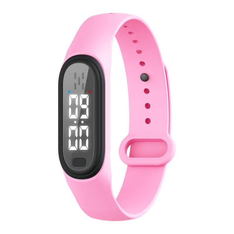 Ultrasonic electronic mosquito repellent bracelet in black, white, blue and pink colours