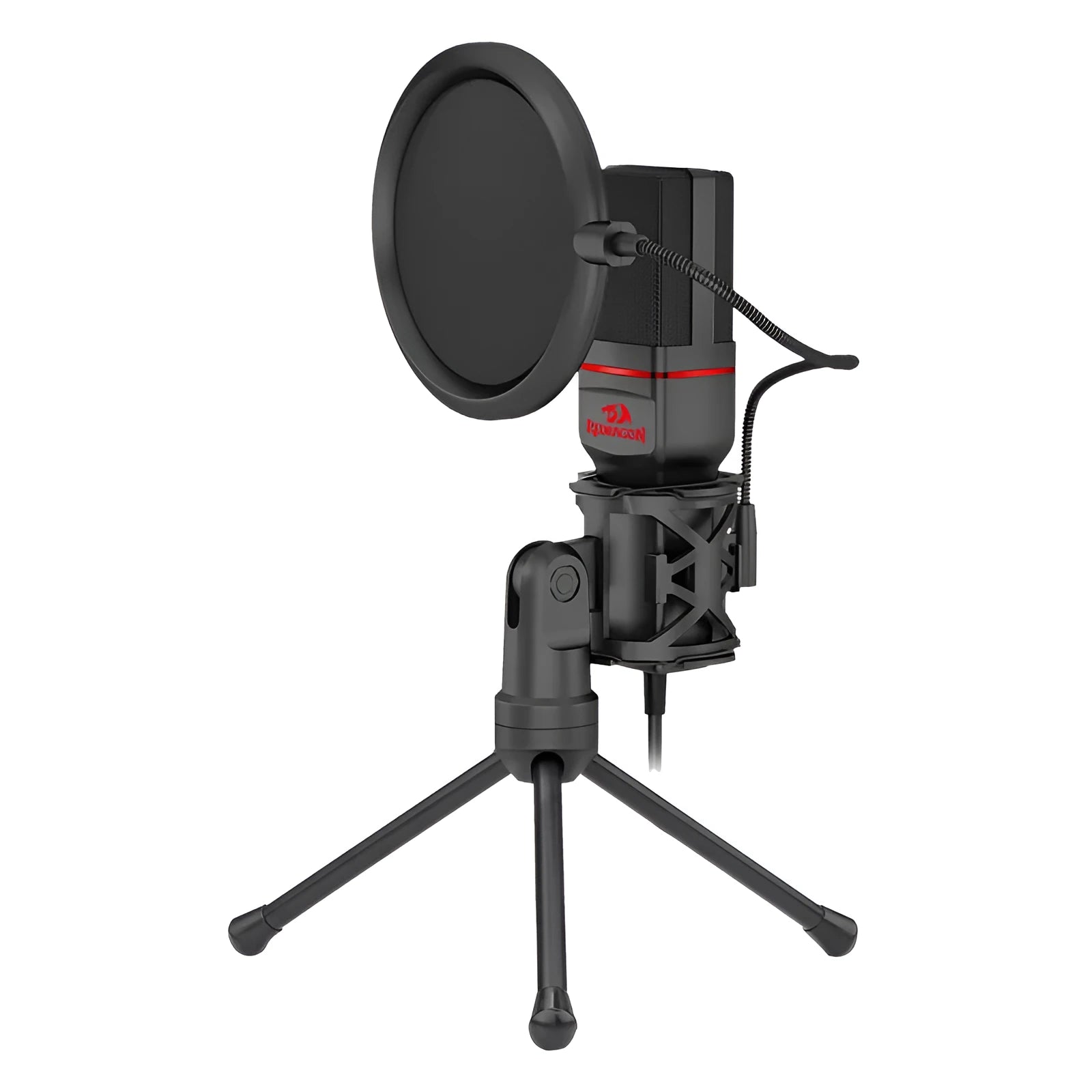 Black USB wired broadcast desktop microphone for gaming anchors and live karaoke