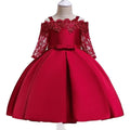Girls lace detail dress in polyester fabric available in sizes 3T to 10T and five colours.