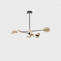 Modern iron frame LED chandelier with acrylic shade, shown in a multi-head pendant configuration.
