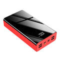 40000mAh power bank with LCD display in red or black plastic casing