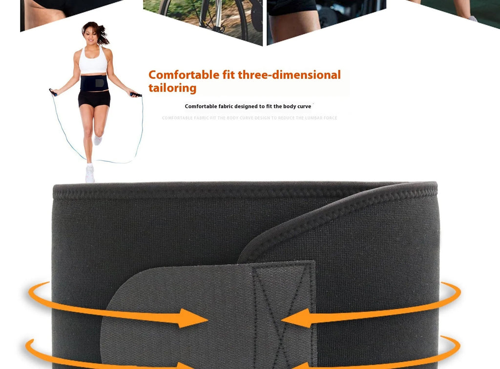 Neoprene fitness lumbar support belt for waist protection during running and sports