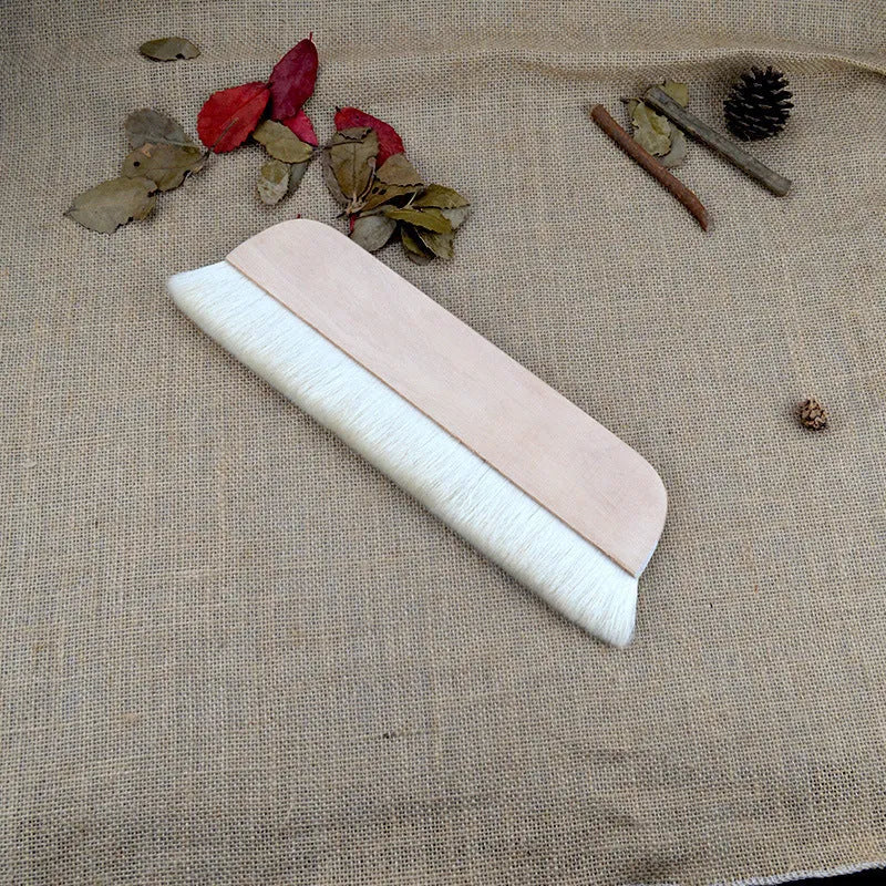 Wool brush for art mounting and shading projects in natural fibre construction
