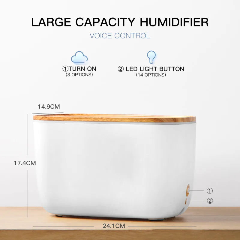 GX-22K household aromatherapy humidifier diffuser with LED night light, 1.8 litre tank, compact design