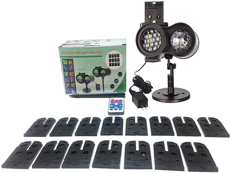 Outdoor waterproof double tube animated water pattern light with IP65 rating