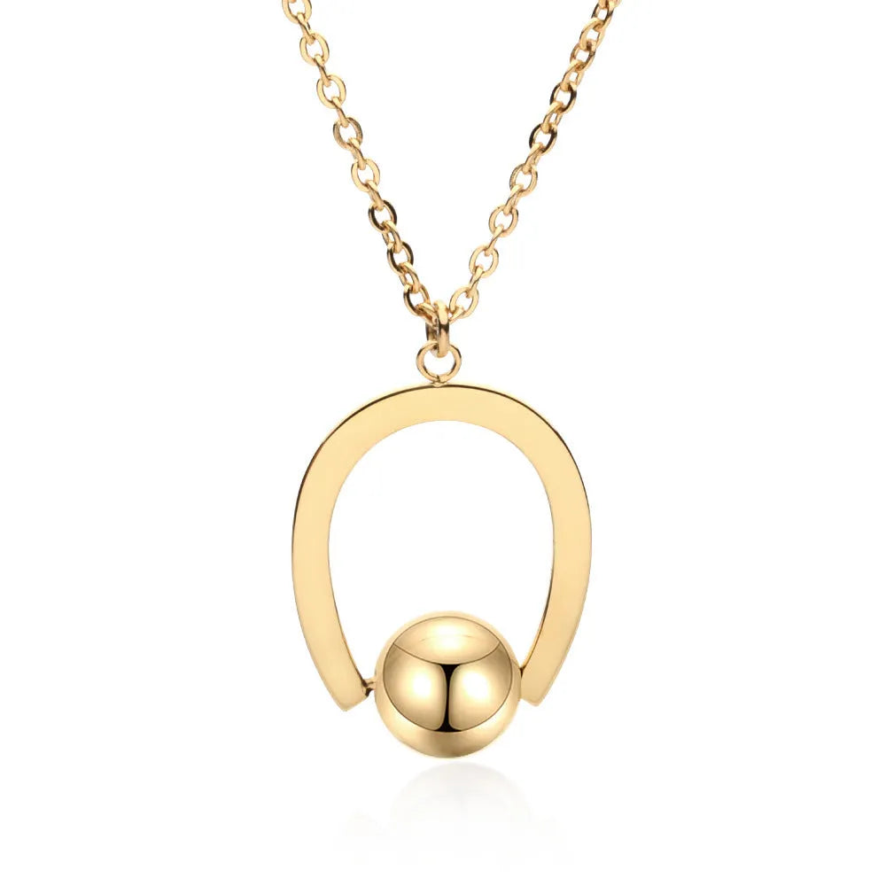 Stainless steel geometric necklace with cross chain design and adjustable 21-50cm length