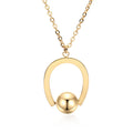 Stainless steel geometric necklace with cross chain design and adjustable 21-50cm length