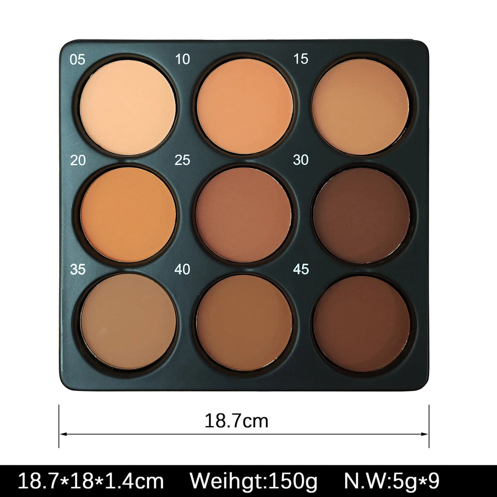 Dark matte eyeshadow palette with nine waterproof colours for punk and INS style makeup